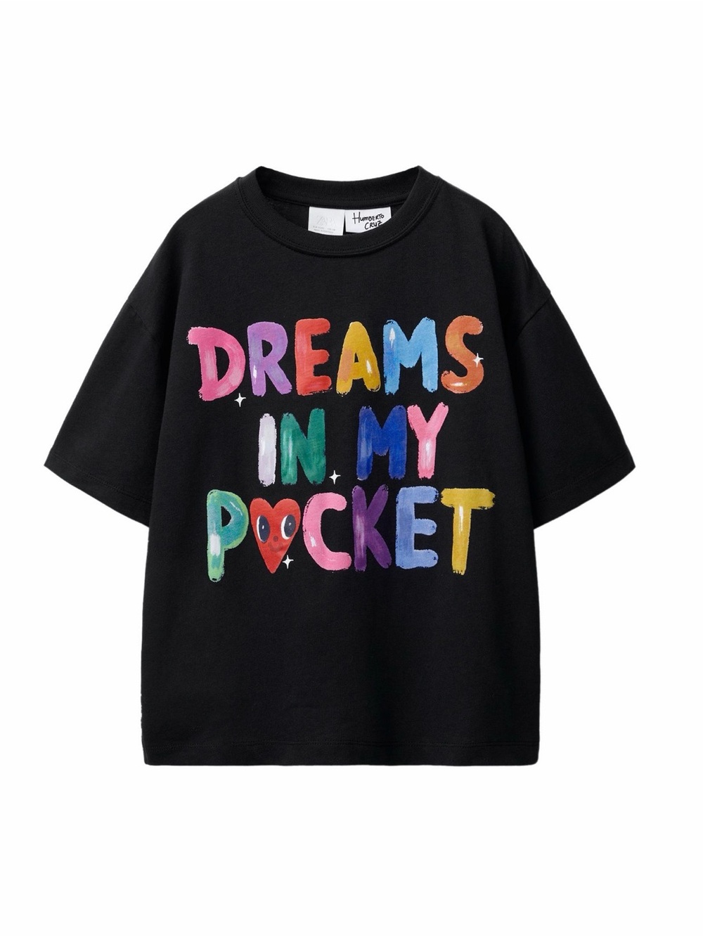 Zara X Humberto Cruz Tect Print Short Sleeve T-Shirt Girls 9-10 Years